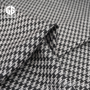 Houndstooth Design Knitted Jacquard Fabric For Clothes